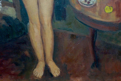 Oil painting Portrait of a naked girl Nina Evseevna Aisenberg