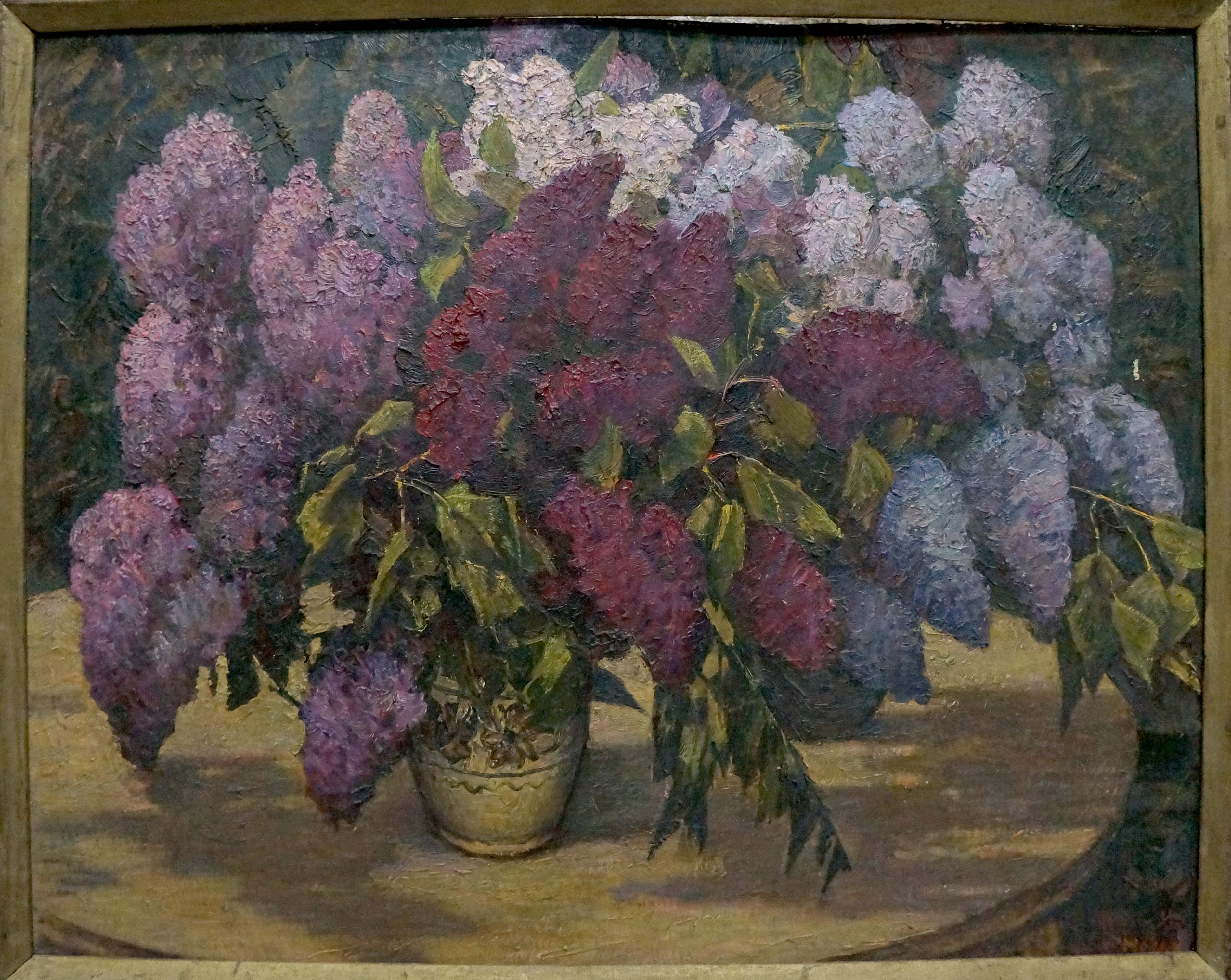 Oil painting Lilac bouquet Mozok Valery Leontyevich