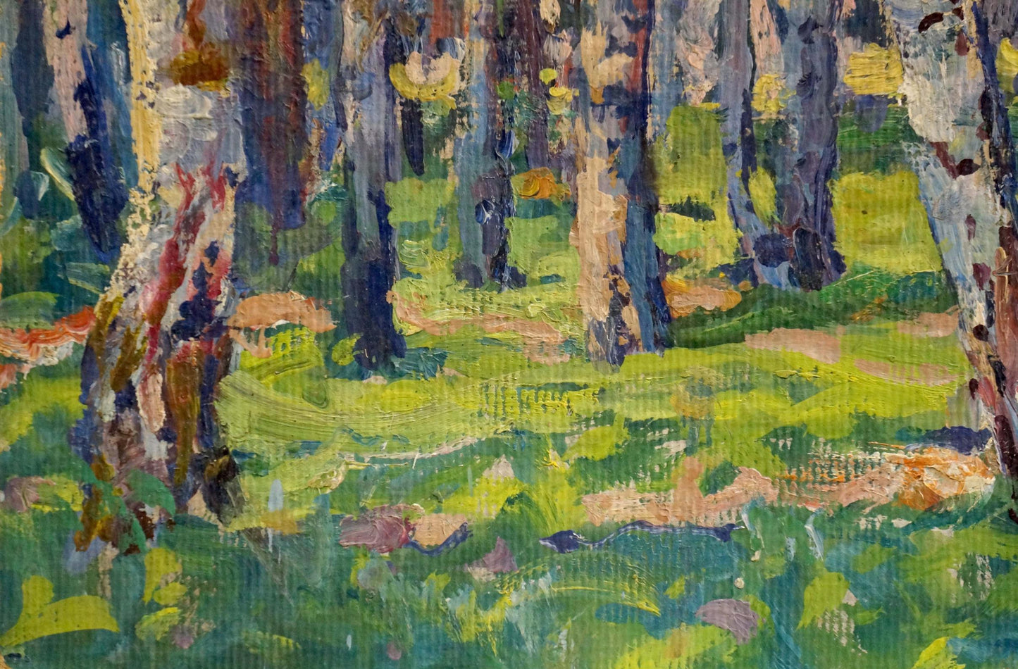 Oil painting Blue birch Fomin Anatoly Nikiforovich