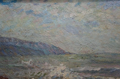 Oil painting Raging sea Suponin Petr Mikhailovich