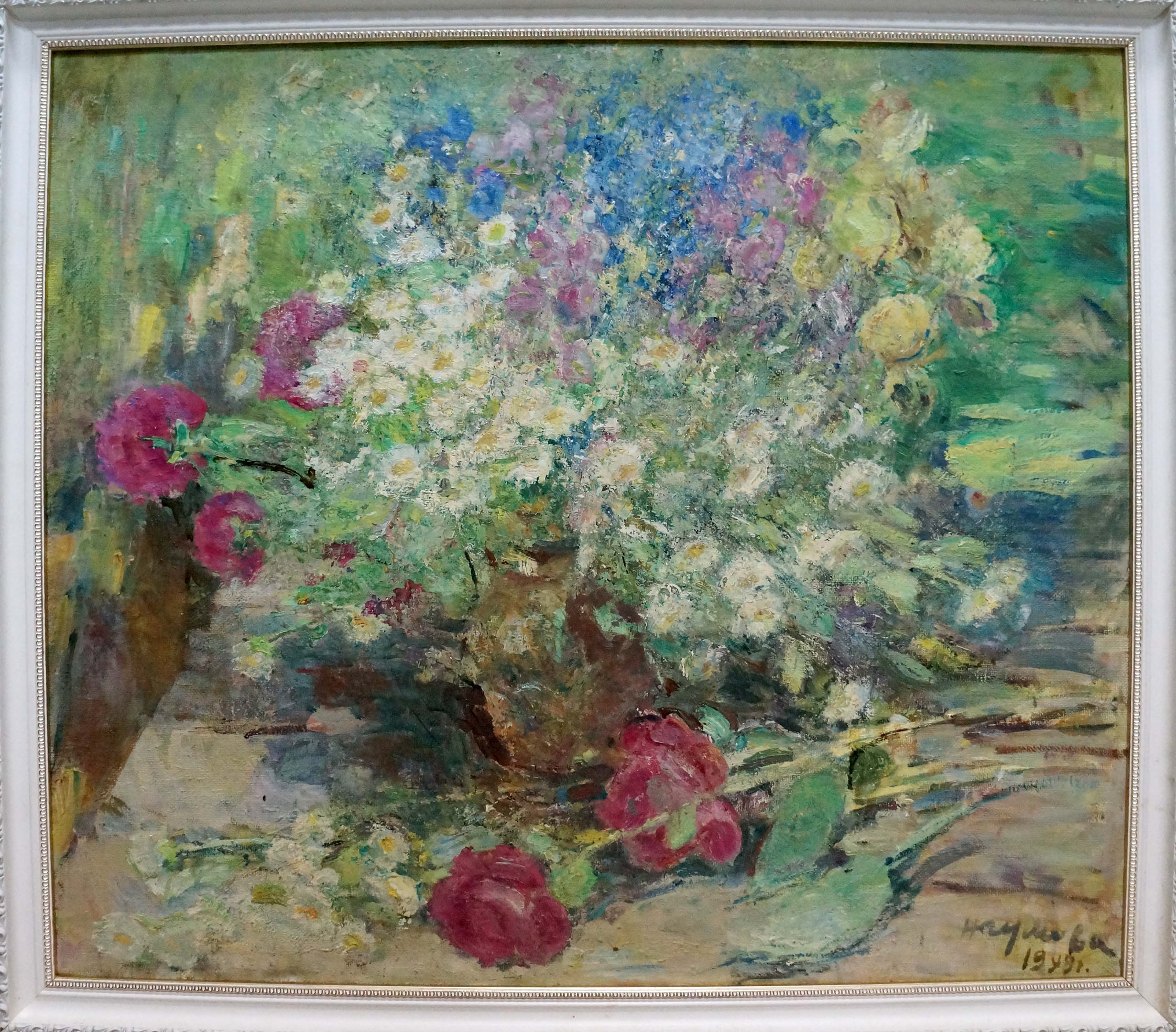 Oil painting June flowers Naumova Tamara Sergeevna