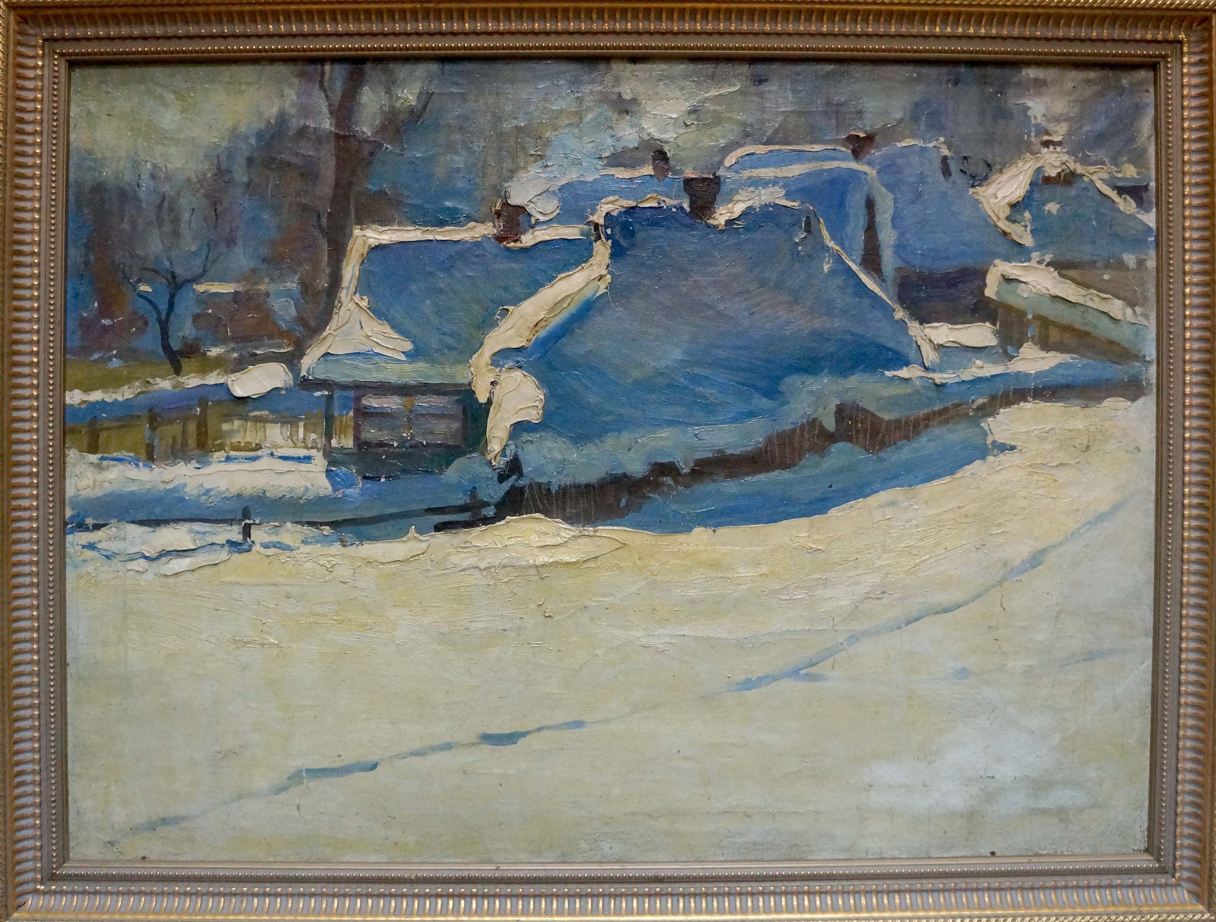 Oil painting Winter has come Petrov George Petrovich
