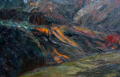 Oil painting Mountains landscape Brendel Olga Vladimirovna