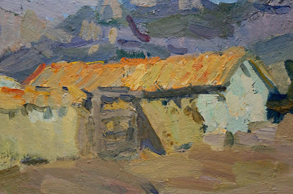 Oil painting Village street Kisel Ivan Gordeevich