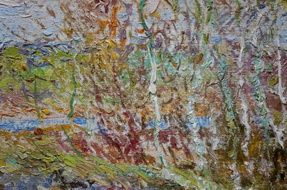 Oil painting Spring landscape after rain Viktor Sevastyanov