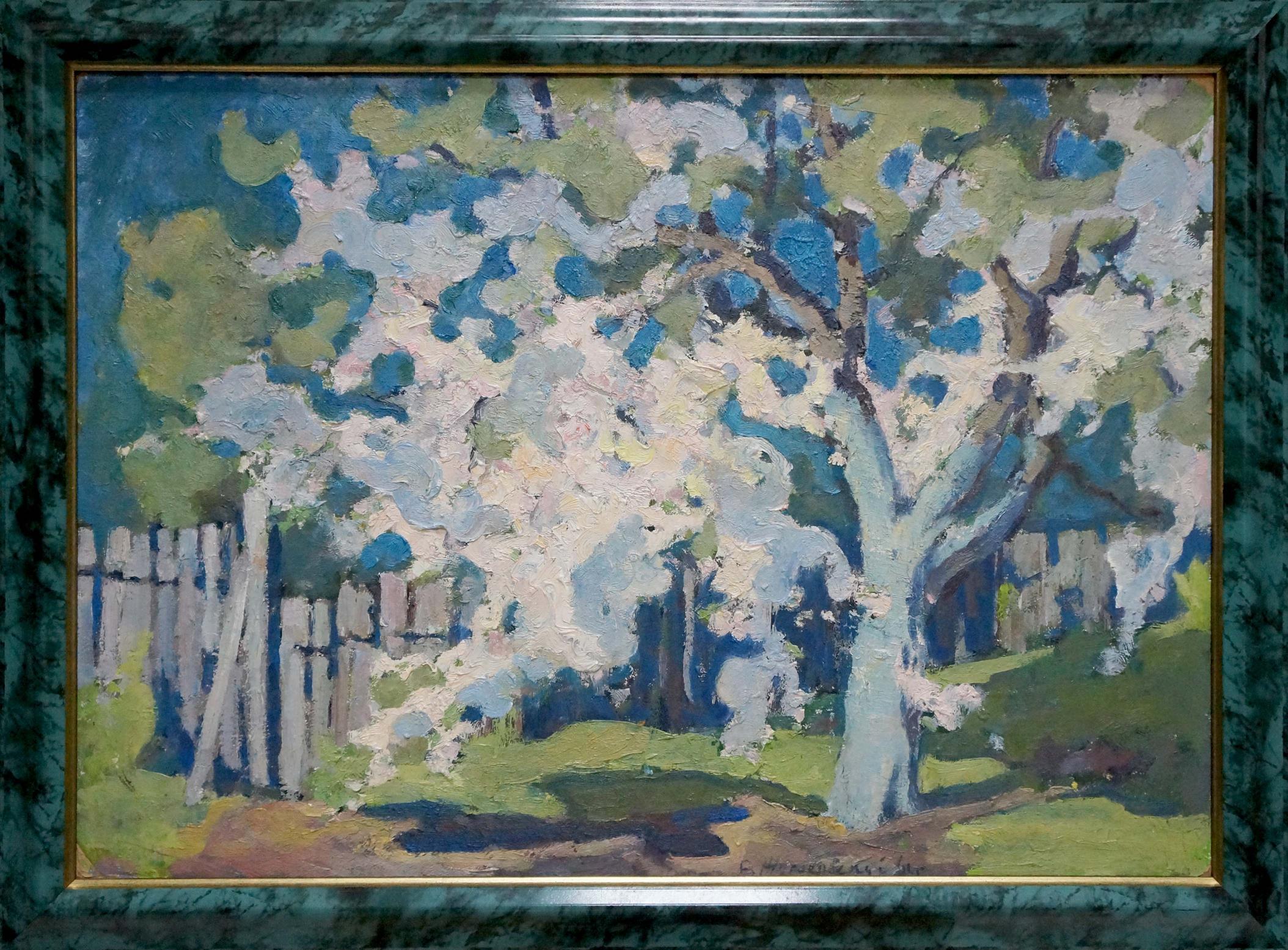 Oil painting Blooming apple tree Zhurakovsky Victor Petrovich