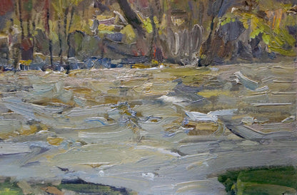 Oil painting Mountain river Kokin Mikhail Alexandrovich