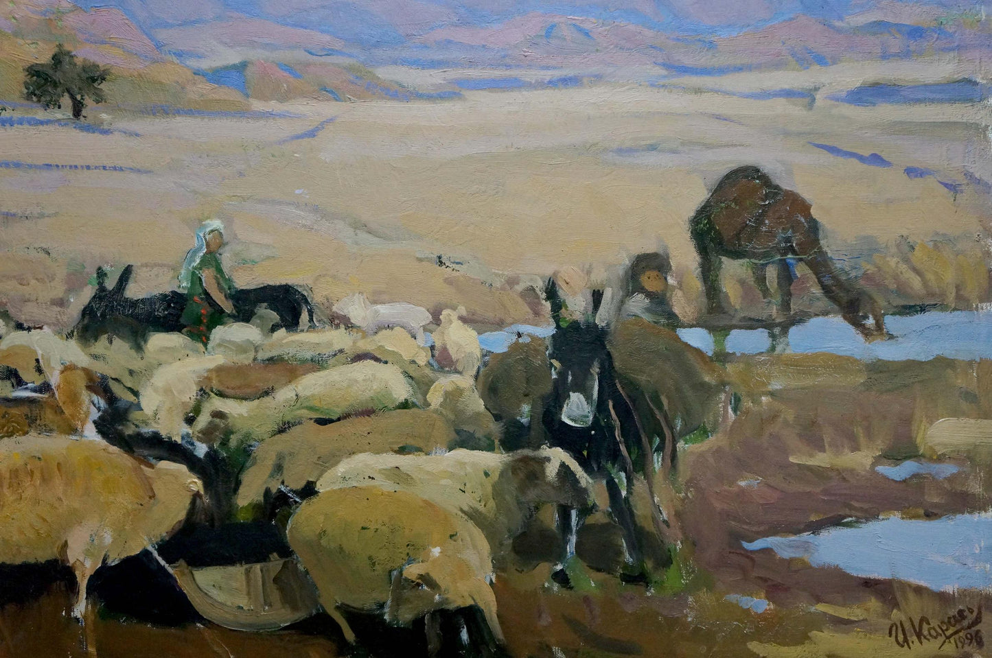 Oil painting Pasture Karas Joseph Ilyich