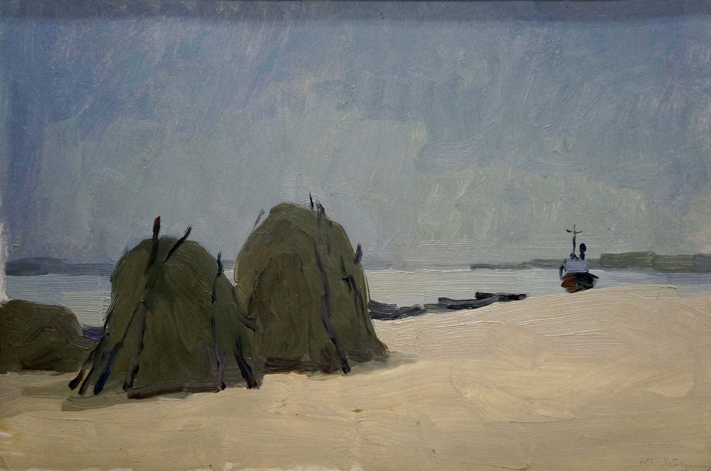 Oil painting Near the shore Pianida Boris Nikitich