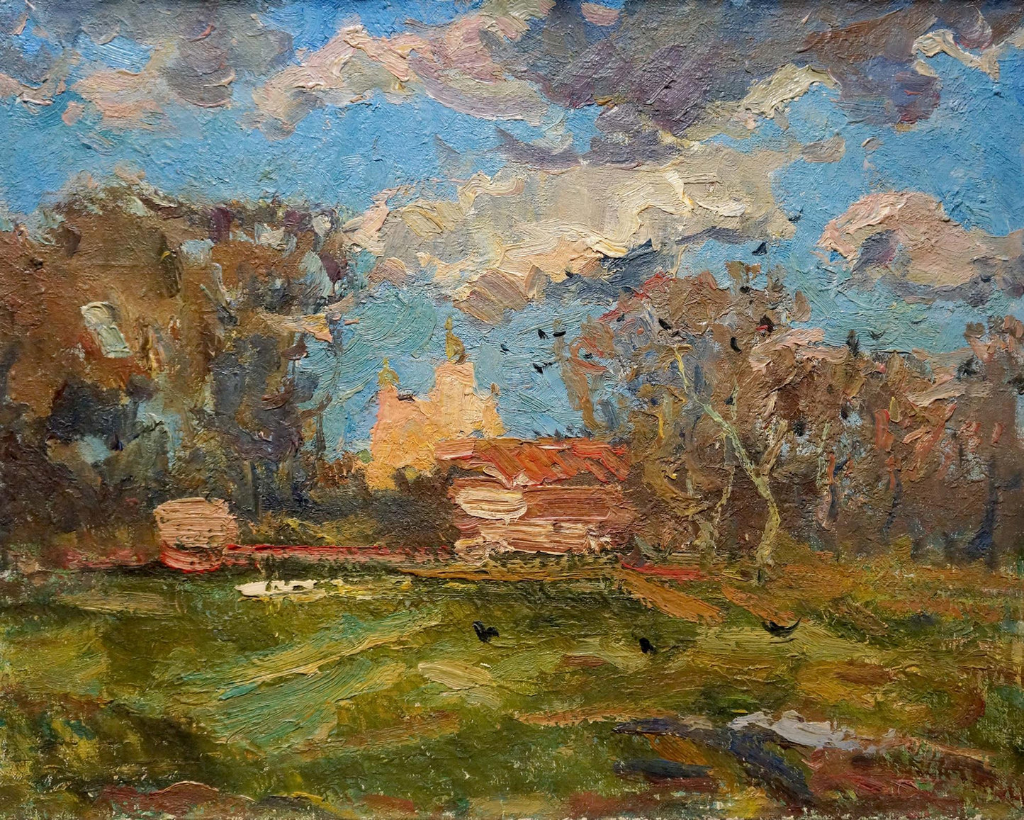 Oil painting Natural landscape Sevastyanov Viktor Grigorievich