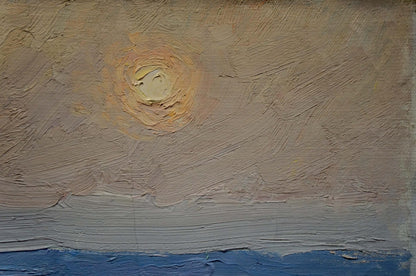 Oil painting Sunset landscape Sevastyanov Viktor Grigorievich