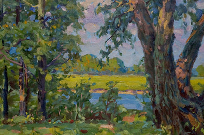 Oil painting By the river Fomin Anatoly Nikiforovich