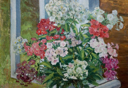 Oil painting Flowers F. Manjos