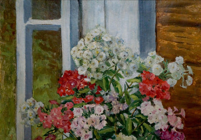 Oil painting Flowers F. Manjos