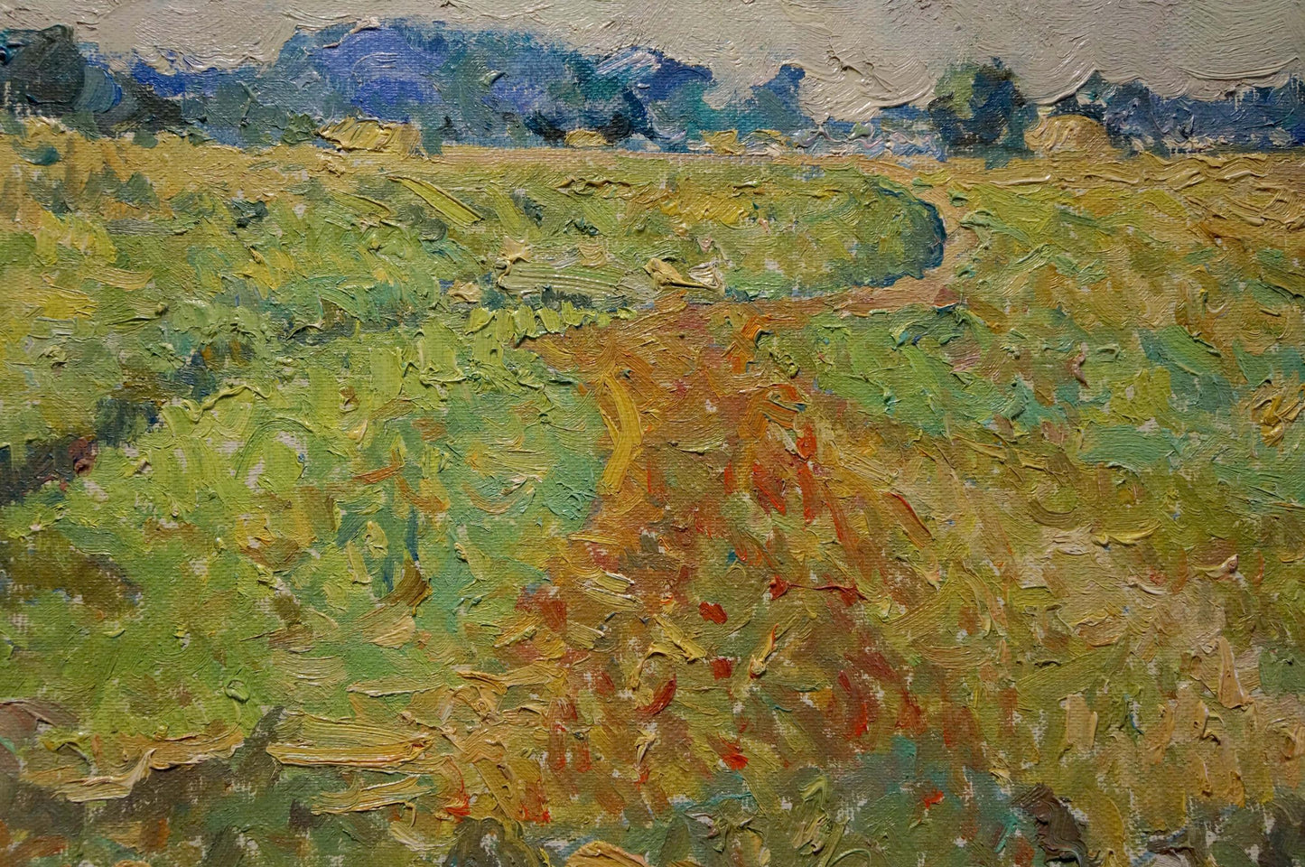Oil painting Field landscape Sevastyanov Viktor Grigorievich