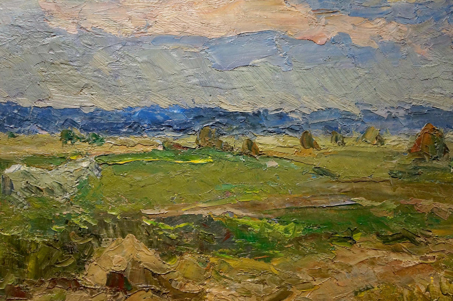 Oil painting Overcast weather Sevastyanov Viktor Grigorievich