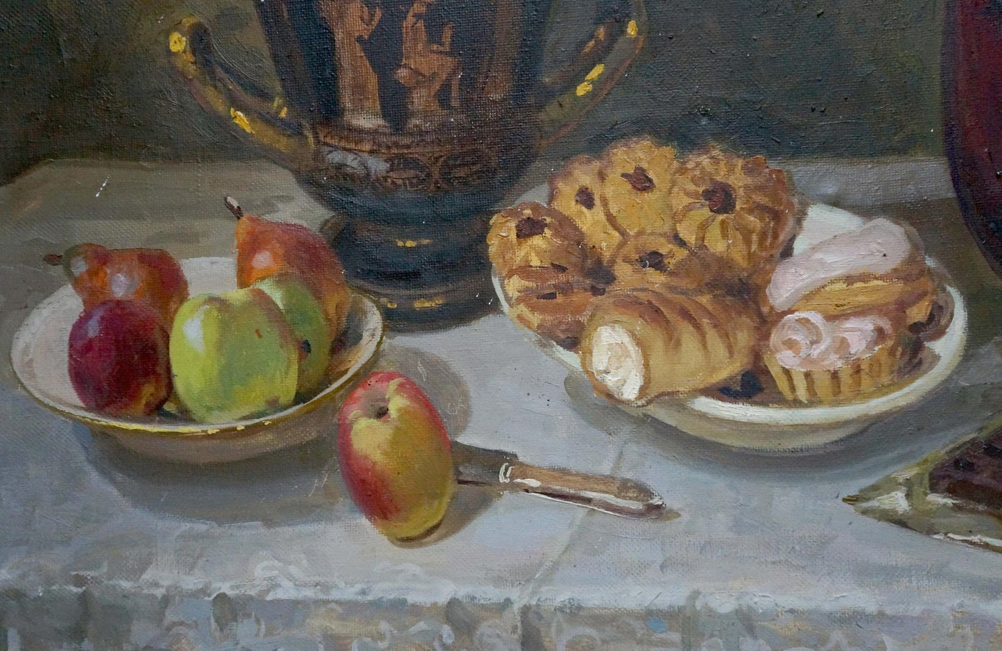 Oil painting Food on the table Ozernikov Vladimir Borisovich