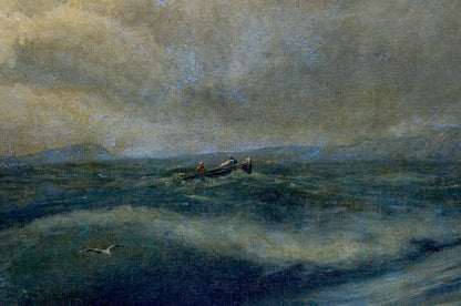 Oil painting Raging sea
