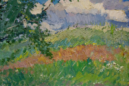 Oil painting Hot summer landscape Viktor Sevastyanov