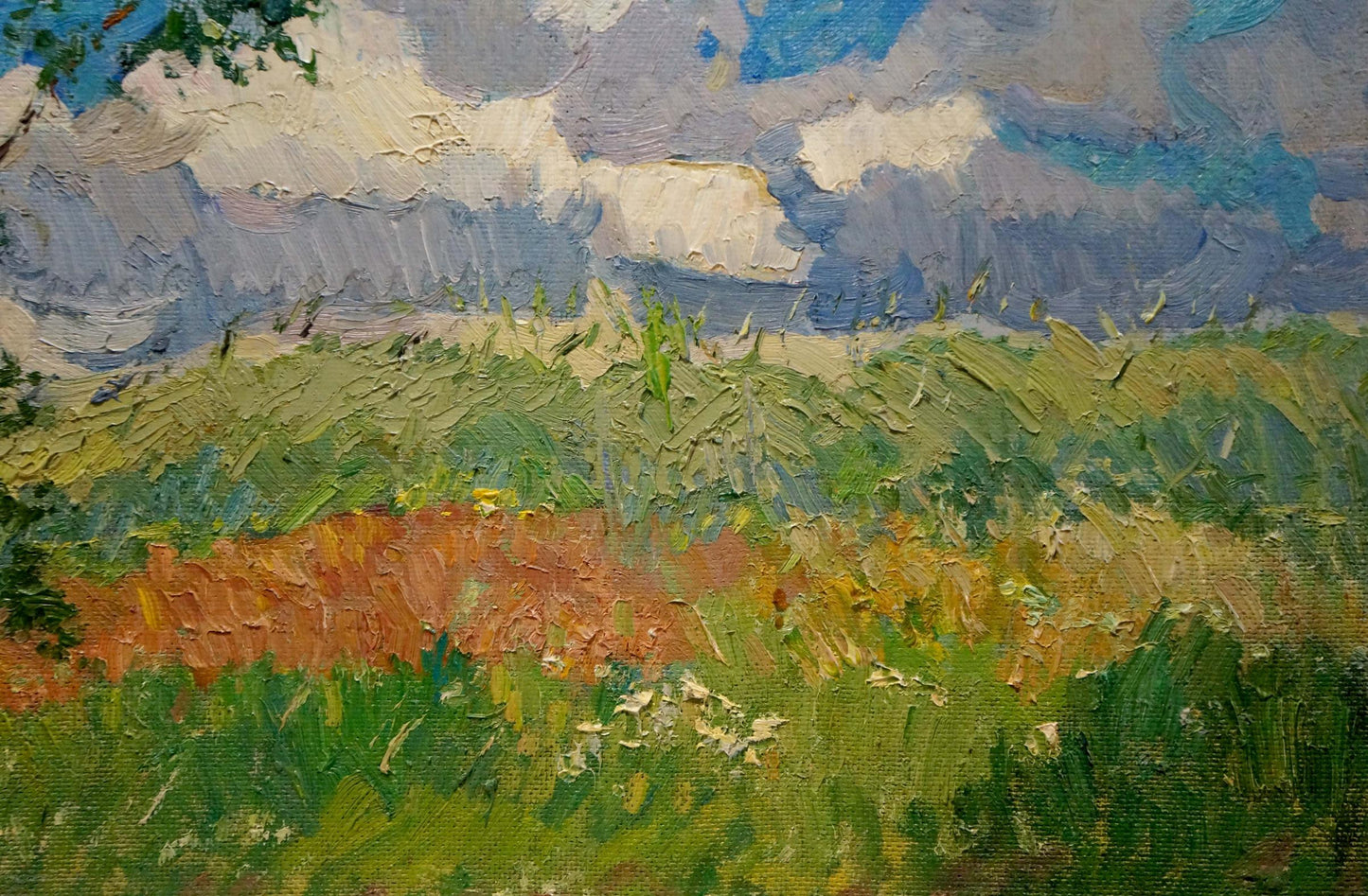 Oil painting Hot summer landscape Viktor Sevastyanov
