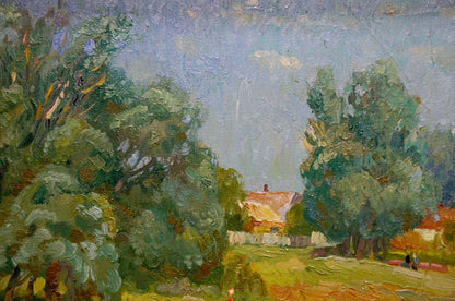 Oil painting Summer landscape Mynka Alexander Fedorovich