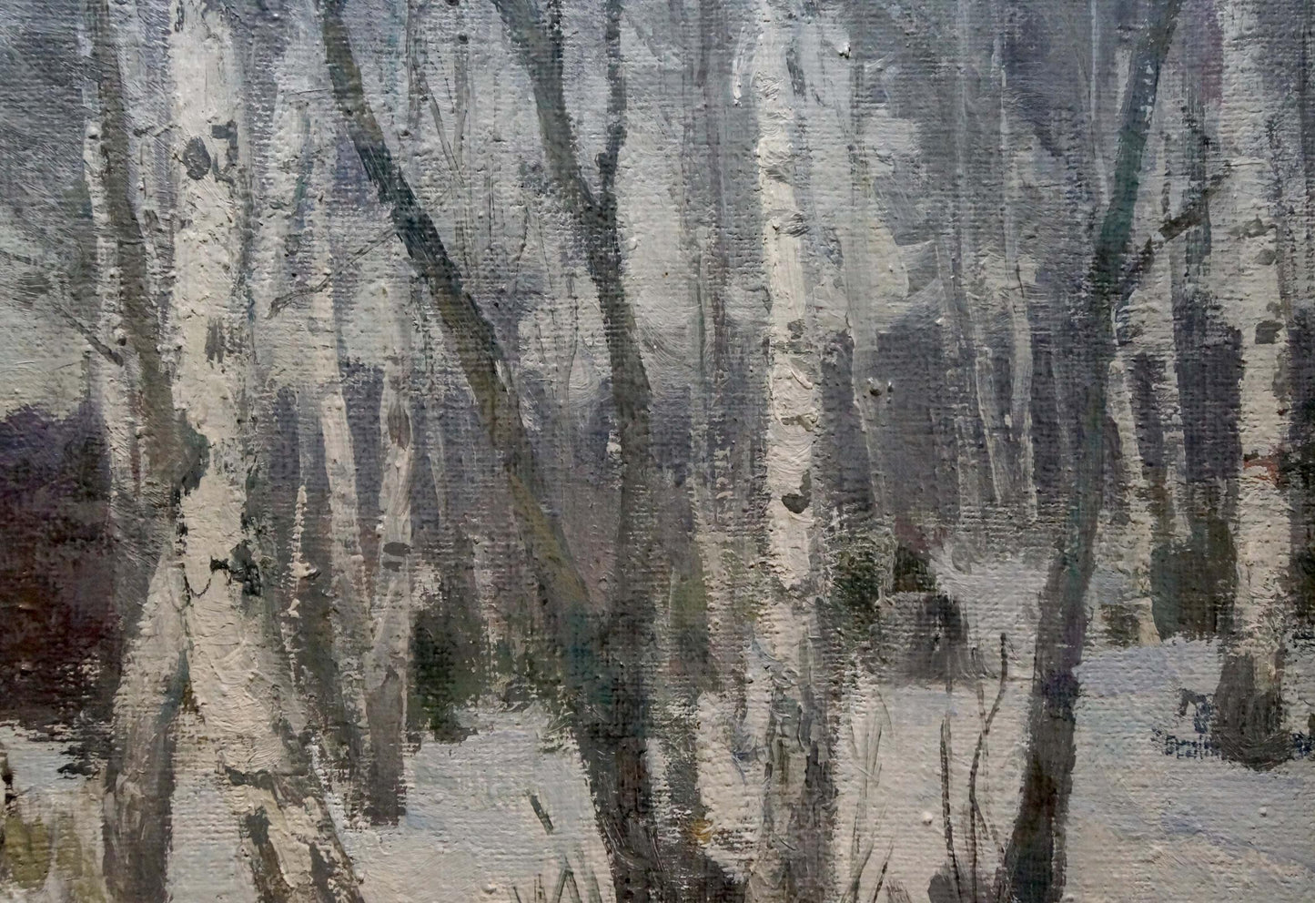Oil painting Winter forest landscape Plamenitsky Anatoly Alexandrovich