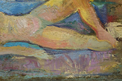 Oil painting Portrait of a naked girl Valentin Dmitrievich Khrushch