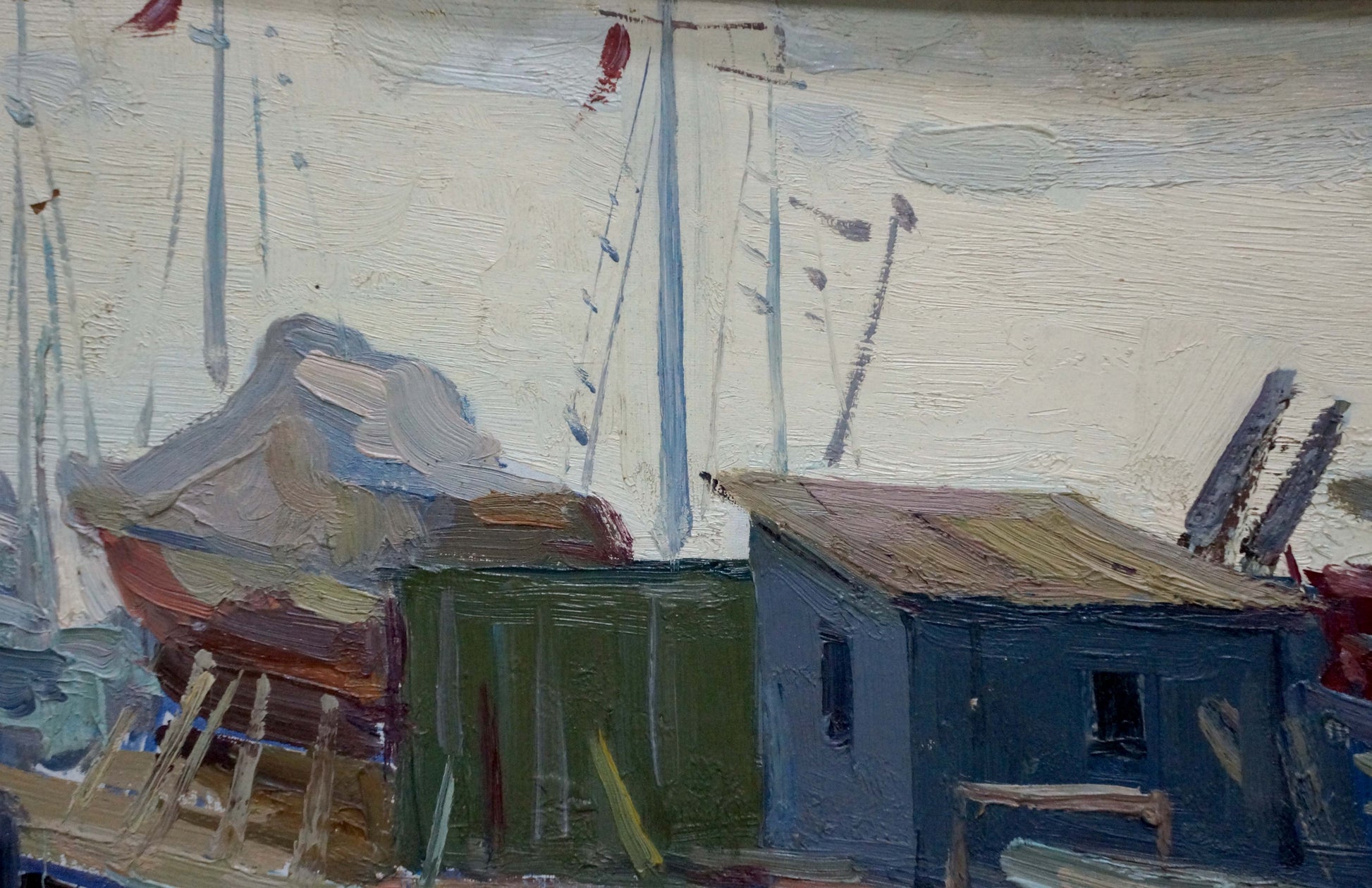 Stepan Kalinovich Yarovoy’s oil painting "Ferry Landscape"