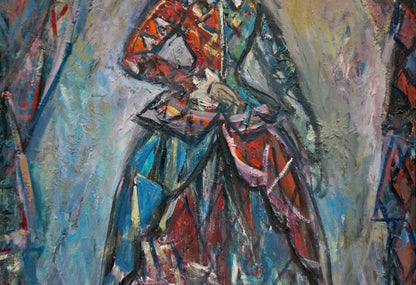 Oil painting Before the performance Lushin Alexander Fedorovich