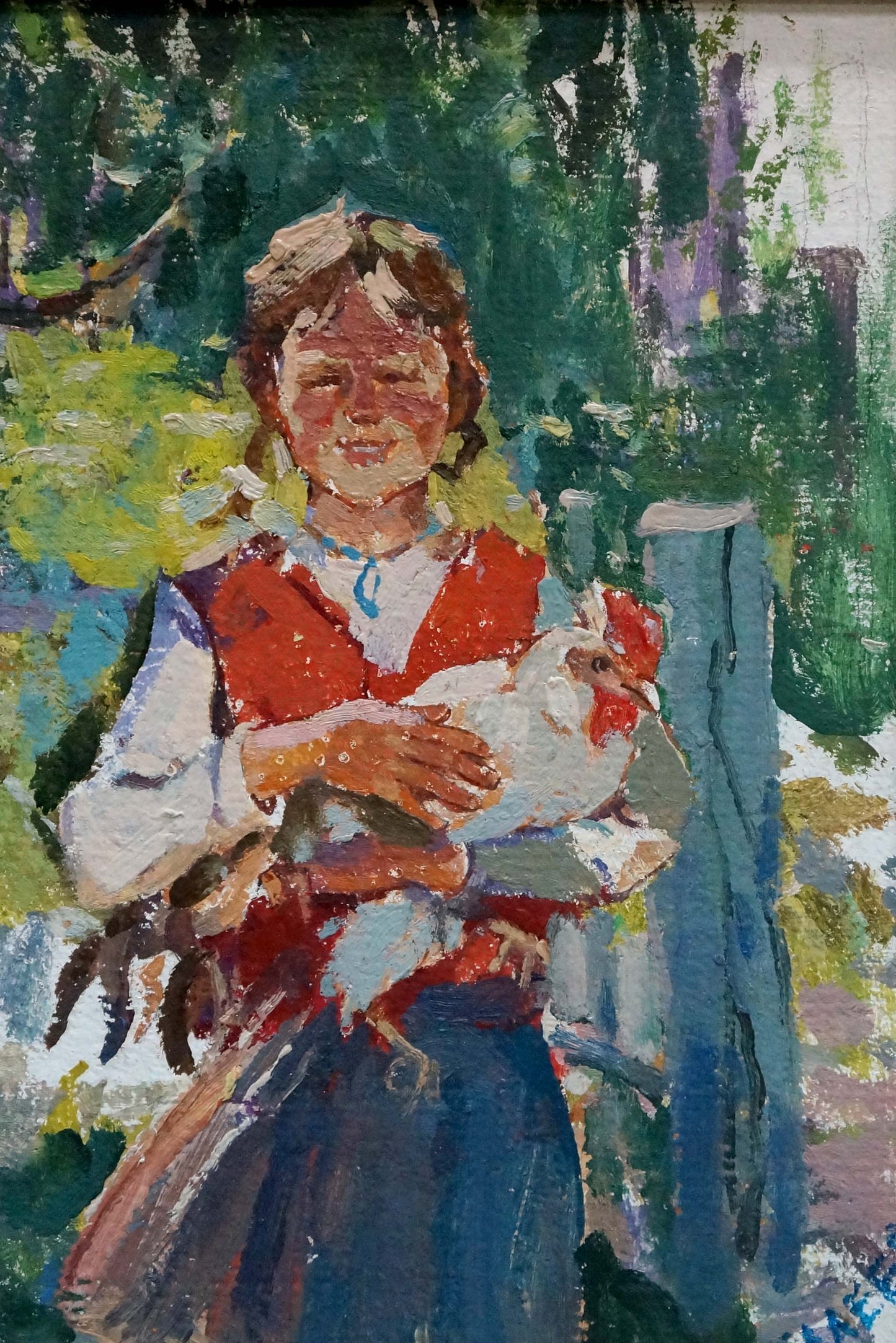 Oil painting Portrait of a girl Taleev Alexander Matveevich