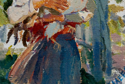 Oil painting Portrait of a girl Taleev Alexander Matveevich
