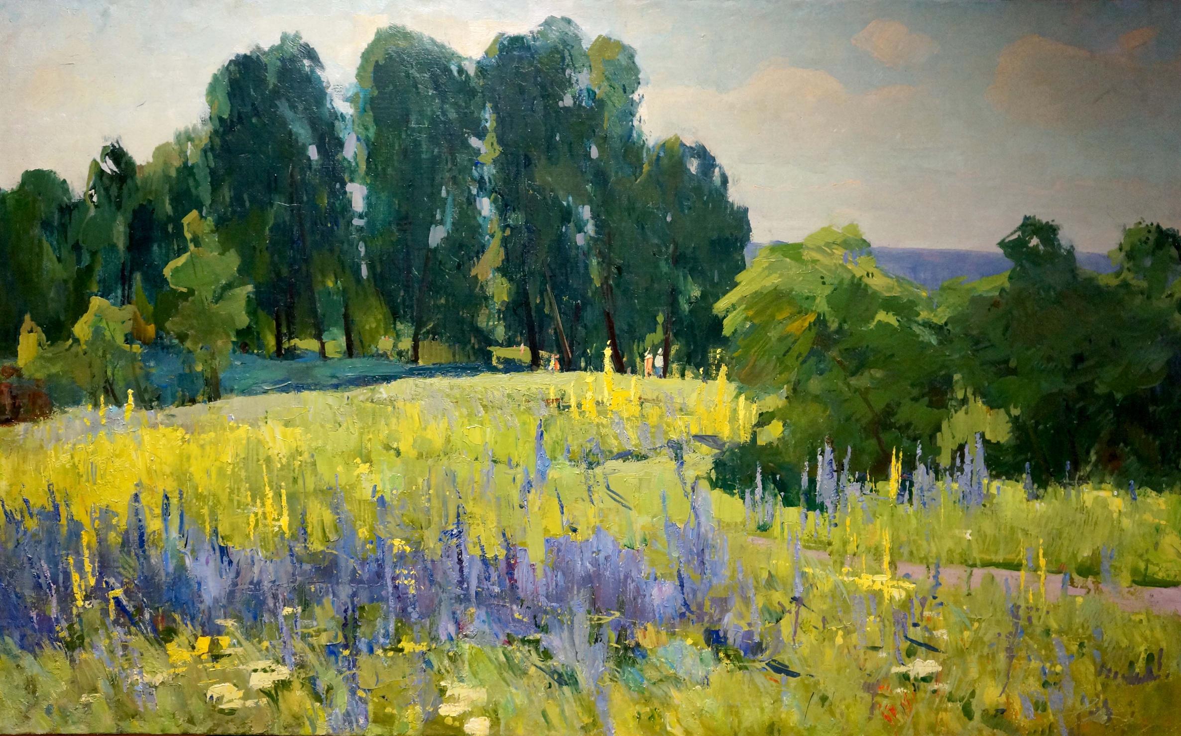 Oil painting Khitrova Tamara Alexandrovna Natural landscape