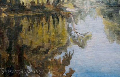 Oil painting Quiet morning Dukhnovsky Nikolay Ivanovich