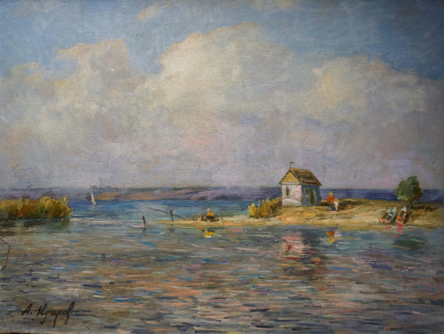 Oil painting Landscape with a bay Kucherov Alexander Alexandrovich