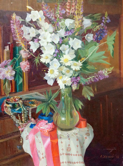 Oil painting Flowers Zhezher Anatoly Mikhailovich