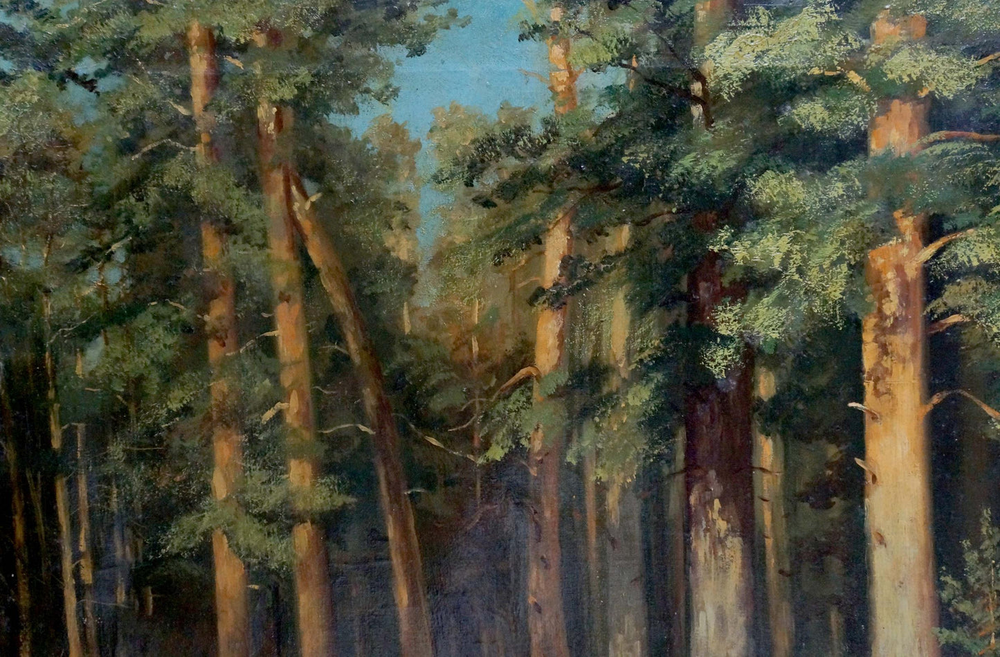 Oil painting Dense forest