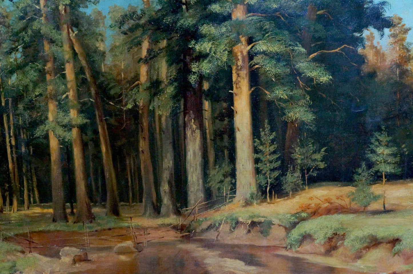 Oil painting Dense forest