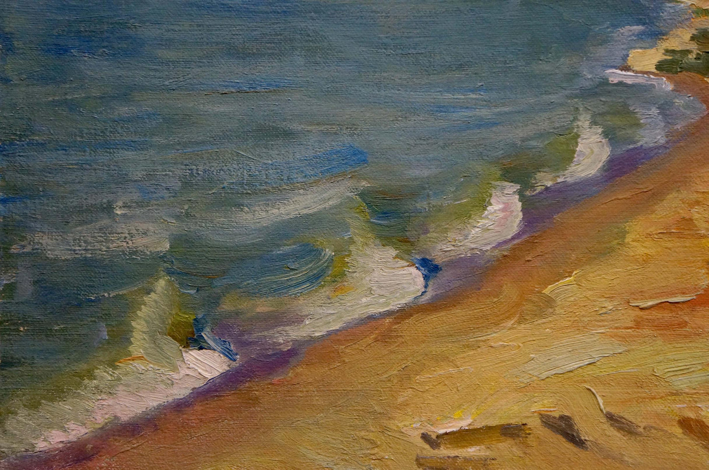 Oil painting Kravtsov Nikolay Fedorovich Shore and waves