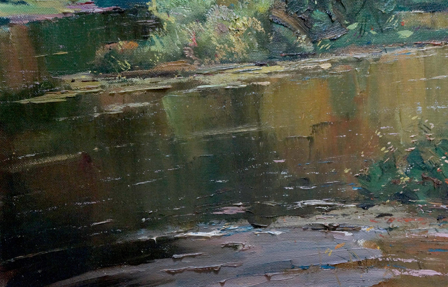 Oil painting Down the river