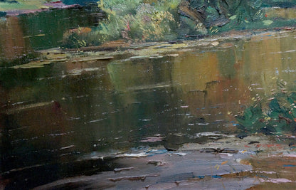 Oil painting Down the river