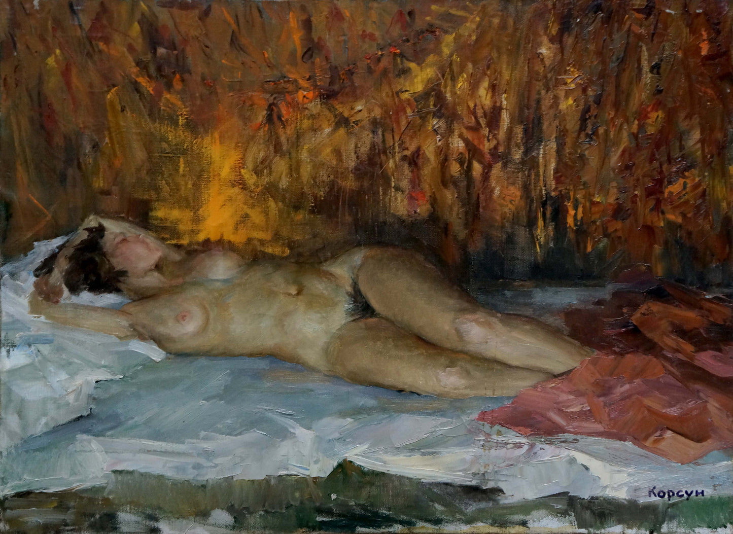 Oil painting Sleeping girl Korsun Leonid Vasilievich