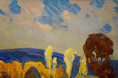 Oil painting Autumn landscape Tyukha Ivan Andreevich