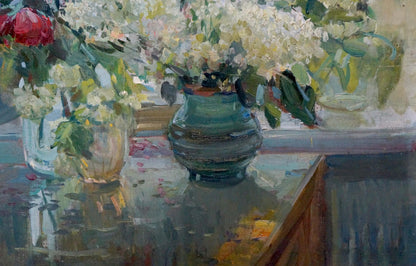 Oil painting of a vase for Flowers Bezugliy Danylo Ivanovich