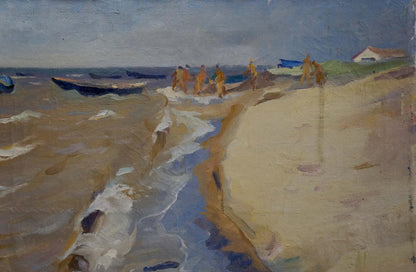Oil painting By the shore