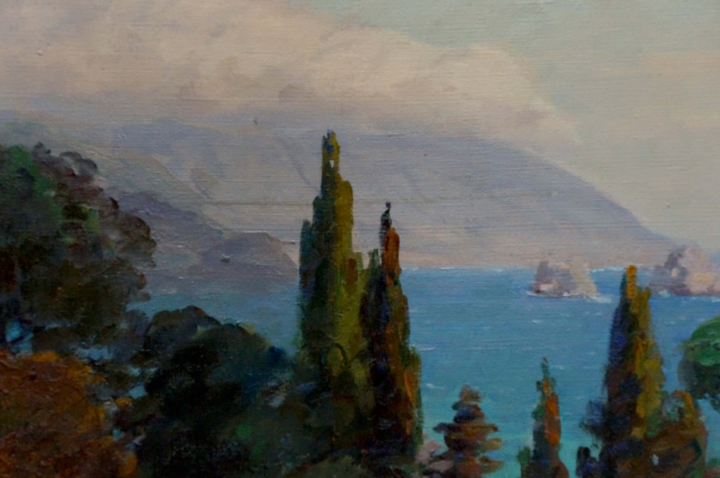 Oil painting Fog landscape Kisel Ivan Gordeevich