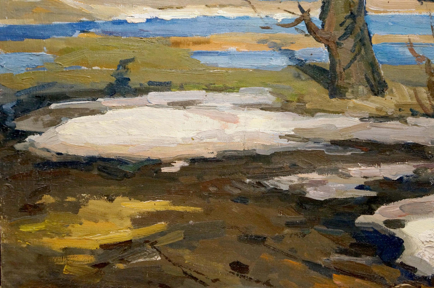 Vladimir Alexandrovich Zhugan's oil painting "End of Winter"