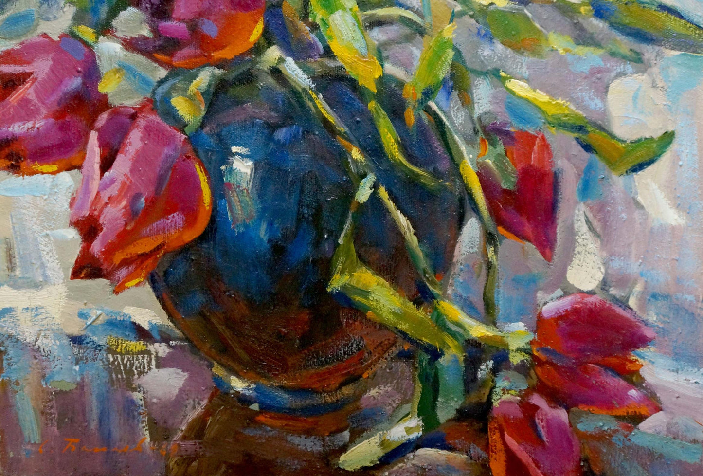 Oil painting Tulips Bakaev Sergey Ivanovich