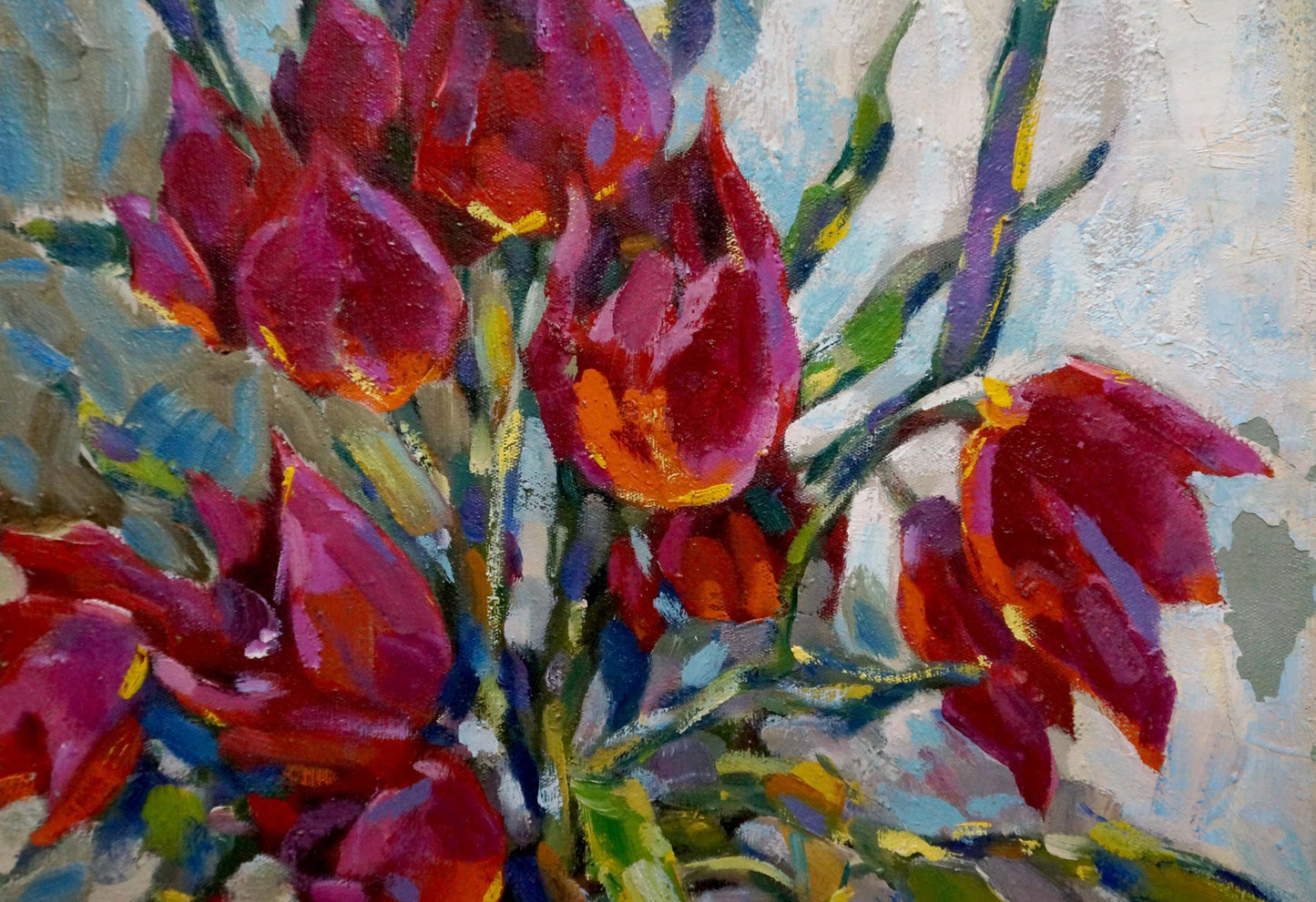 Oil painting Tulips Bakaev Sergey Ivanovich