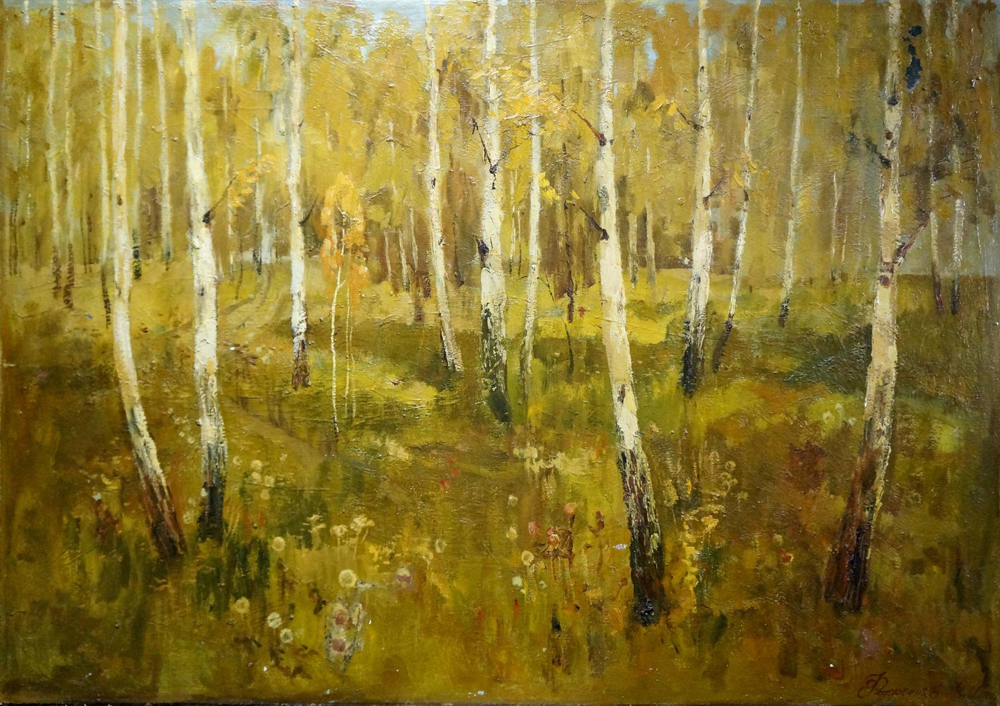 Oil painting Birch forest Fedorchenko Vladimir Ivanovich