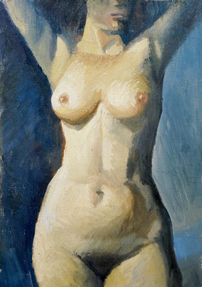Oil painting Portrait of a naked girl Lomykin Konstantin Matveyevich